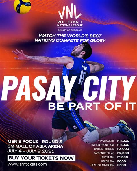LOOK: Tickets for VNL 2023 in MOA Arena go on sale .